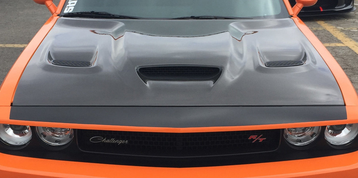 2015 - 2023 Challenger Hellcat Type-OE Carbon Fiber Hood