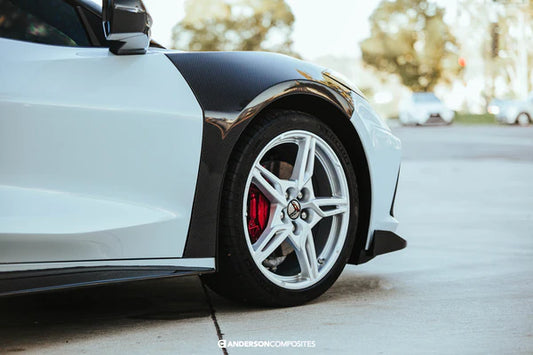 Anderson Composites carbon fiber front fenders for Corvette C8 – view 2