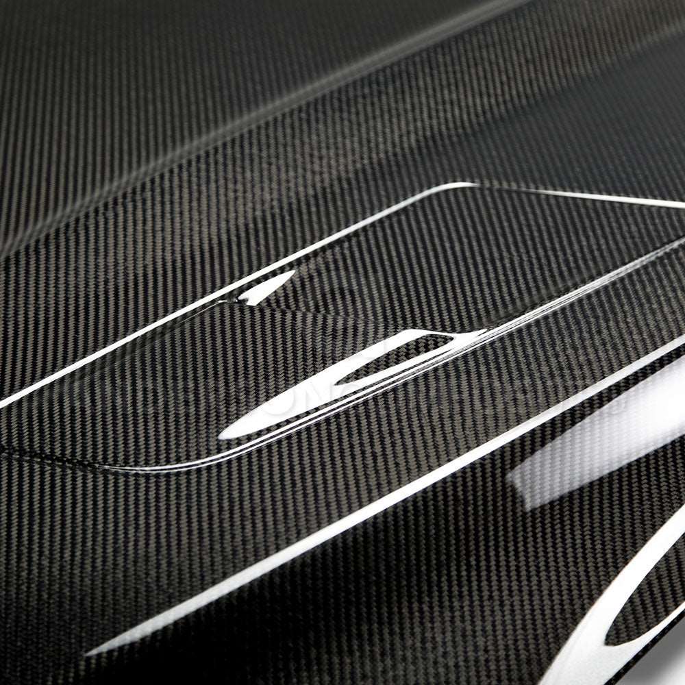 2015 - 2017 Ford Mustang GT Double Sided Carbon Fiber OE Style Hood