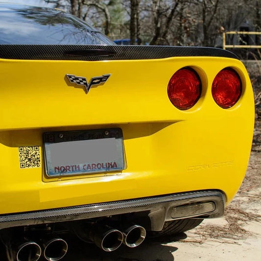 2005 - 2009 CORVETTE C6 WIDE WIDTH RACING STYLE CARBON FIBER REAR SPOILER