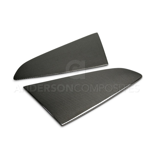 2015 - 2023 Mustang Carbon Fiber Type-Flat Side Window Louvers (Pair)