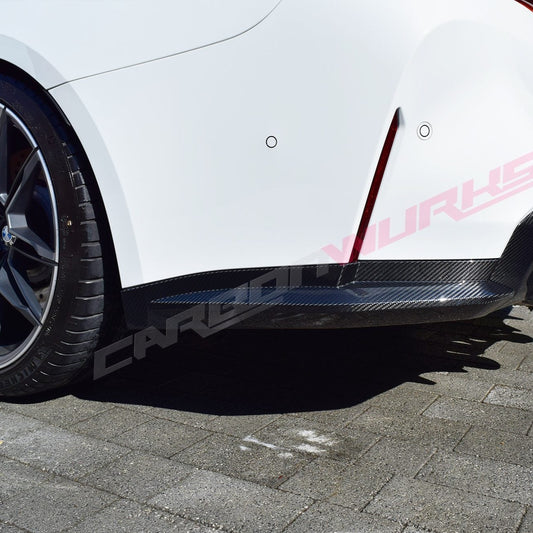 BMW M3 (G80 / G81) M4 (G82 & G83) CARBON FIBRE REAR SIDE SPLITTER DIFFUSERS