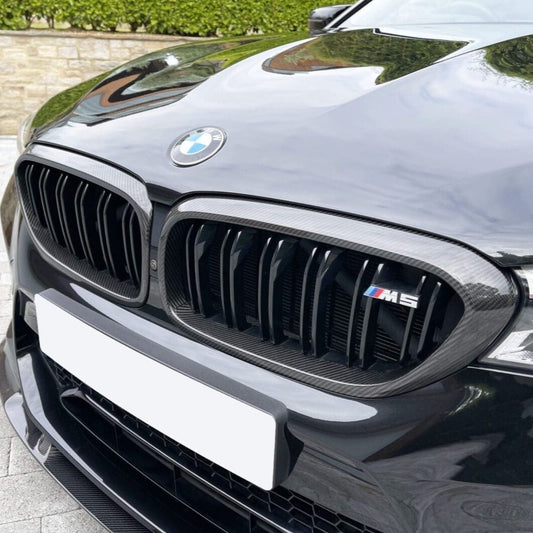 BMW M5 F90 CARBON FIBRE FRONT GRILLES 2017-2020 PRE-FACELIFT