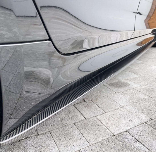 BMW M5 F90 CARBON FIBRE SIDE SKIRT EXTENSIONS
