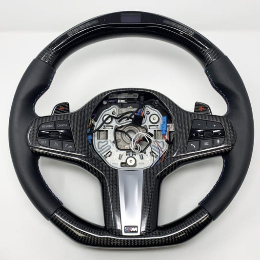 BMW G SERIES CARBON FIBRE LED STEERING WHEEL