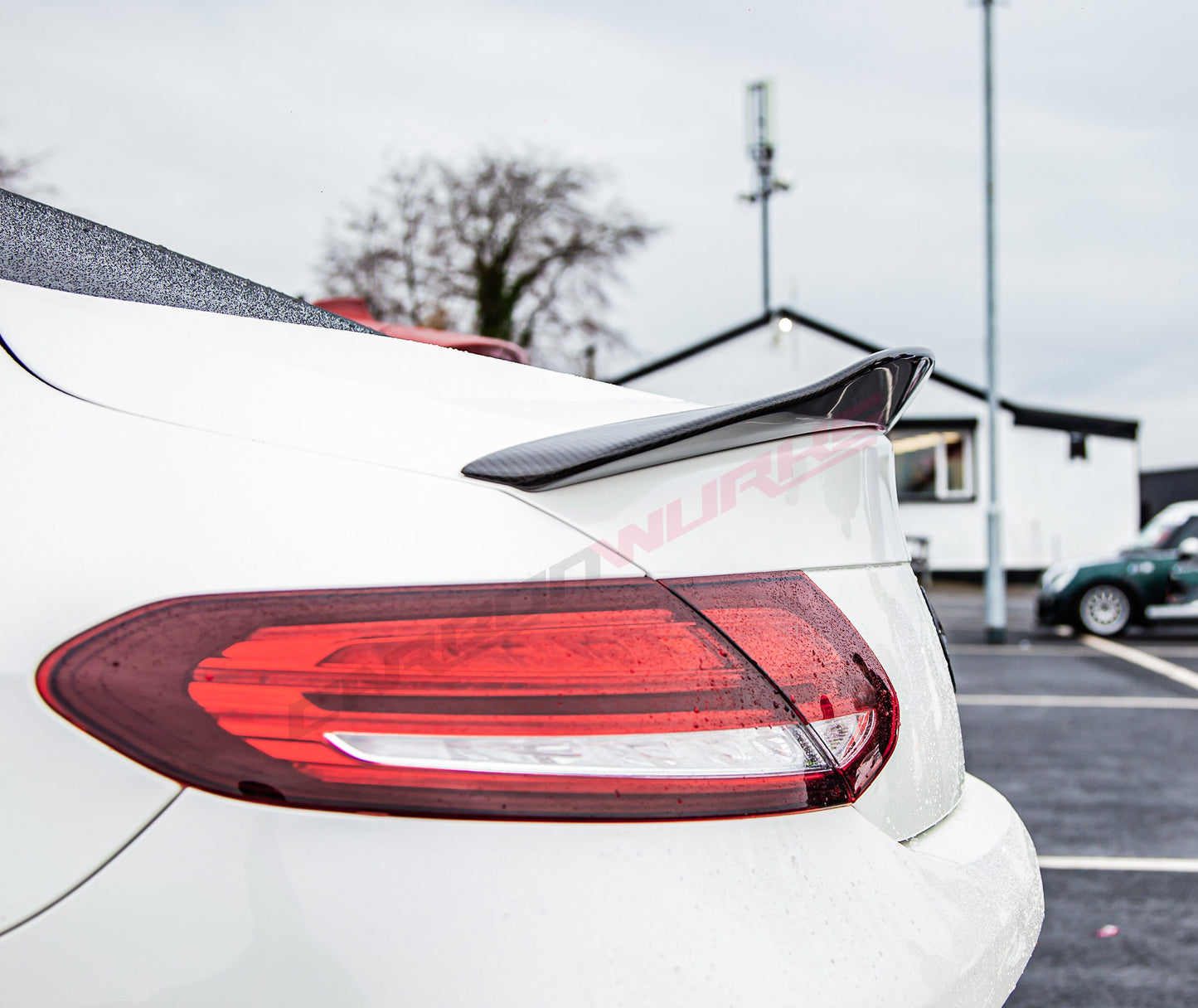 MERCEDES C CLASS COUPE CARBON FIBRE DTM REAR BOOT SPOILER