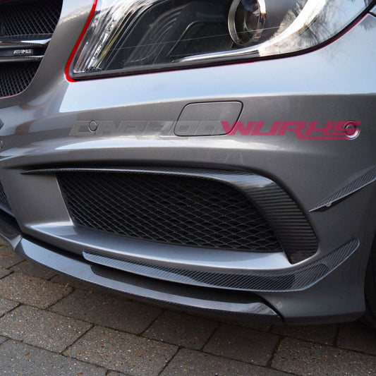 MERCEDES BENZ A-CLASS FRONT CANARDS + INTAKE SPOILERS
