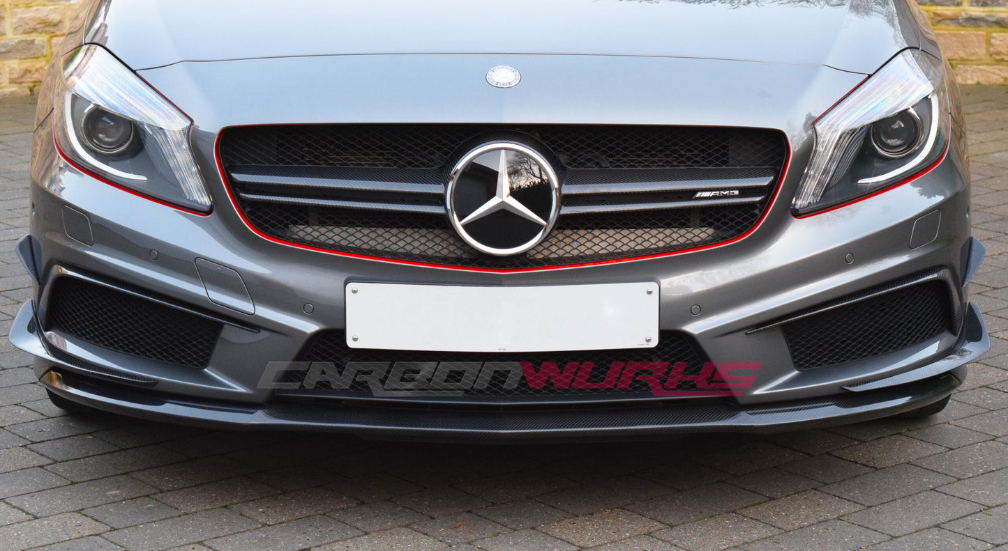 MERCEDES A45 AMG CARBON FIBRE FRONT SPOILER