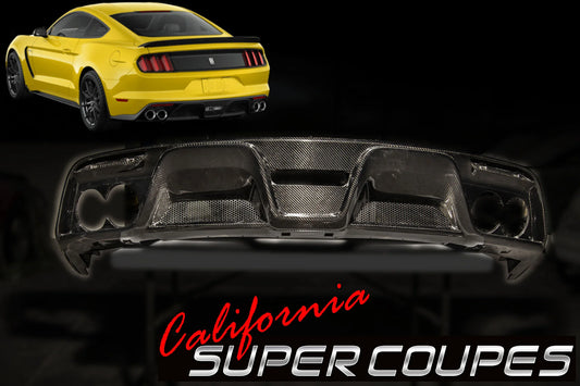 Carbon Fiber GT350 Rear Diffuser Ford Mustang Shelby 2015-2018