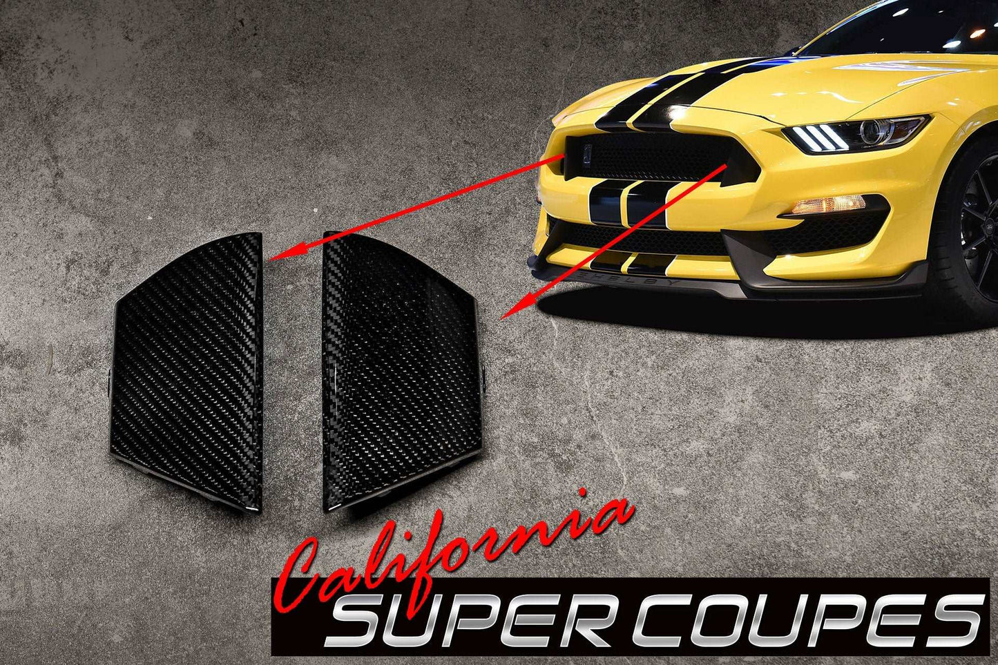 GT350 Radiator Opening Molding Carbon Fiber Ford Mustang 2015-2018