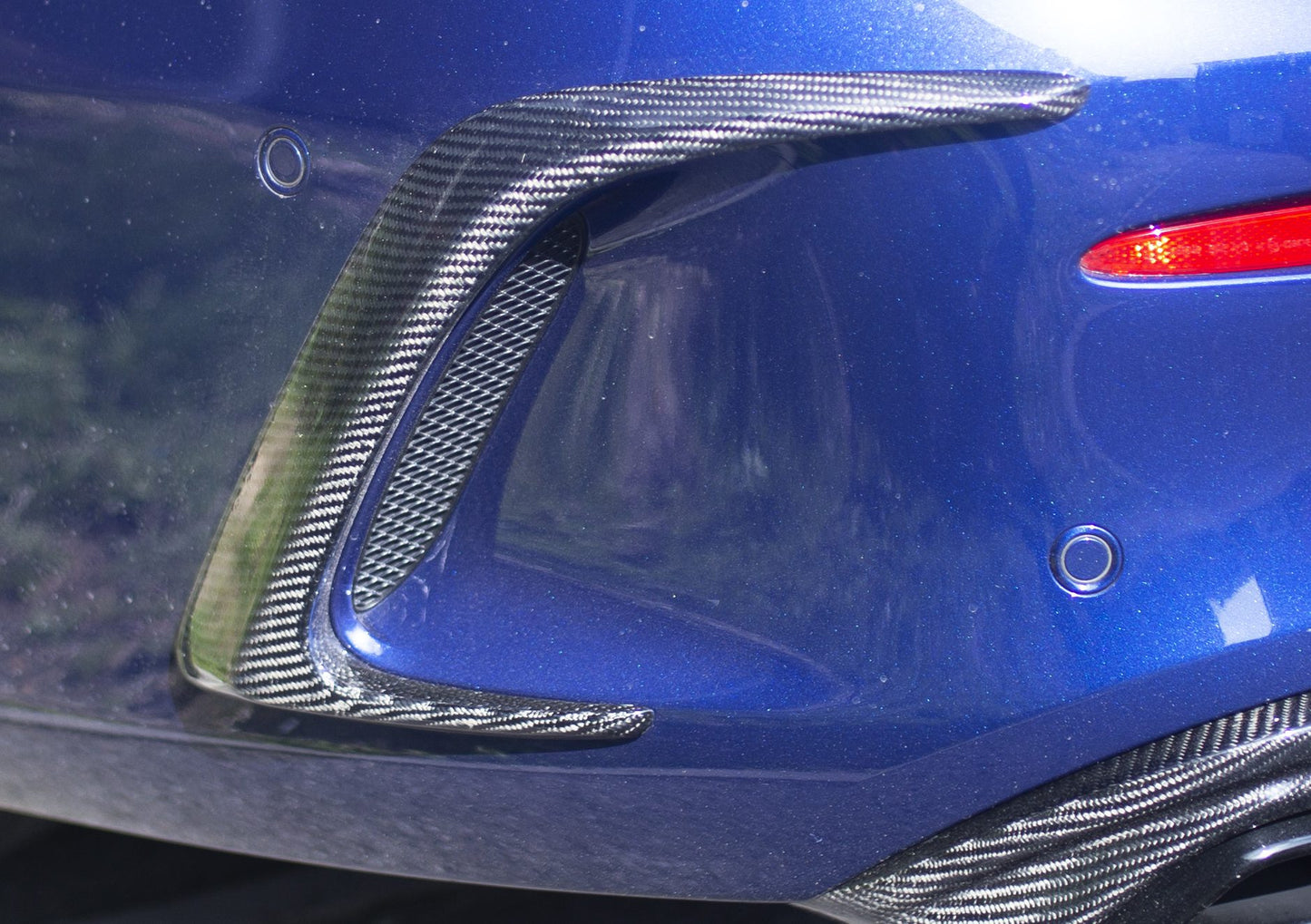 MERCEDES C63 COUPE CARBON FIBRE REAR BUMPER SPOILERS