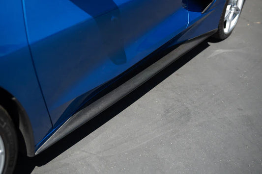 Anderson Composites carbon fiber side skirt extensions for Corvette C8 – view 2