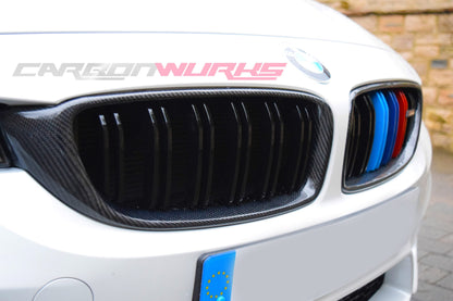 BMW M3 / M4 CARBON FIBRE KIDNEY GRILLES – M POWER COLOURS