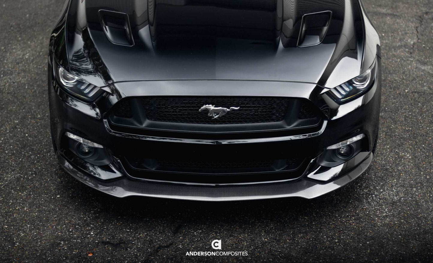 2015 - 2017 Mustang Carbon Fiber Type-AC Front Chin Splitter