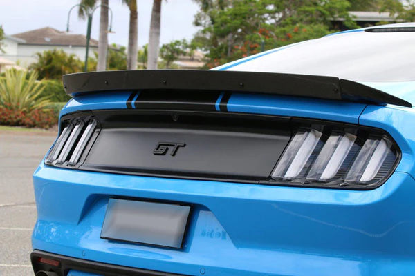 2015 - 2023 MUSTANG CARBON FIBER TRACK PACK STYLE SPOILER WITH ADJUSTABLE WICKER BILL