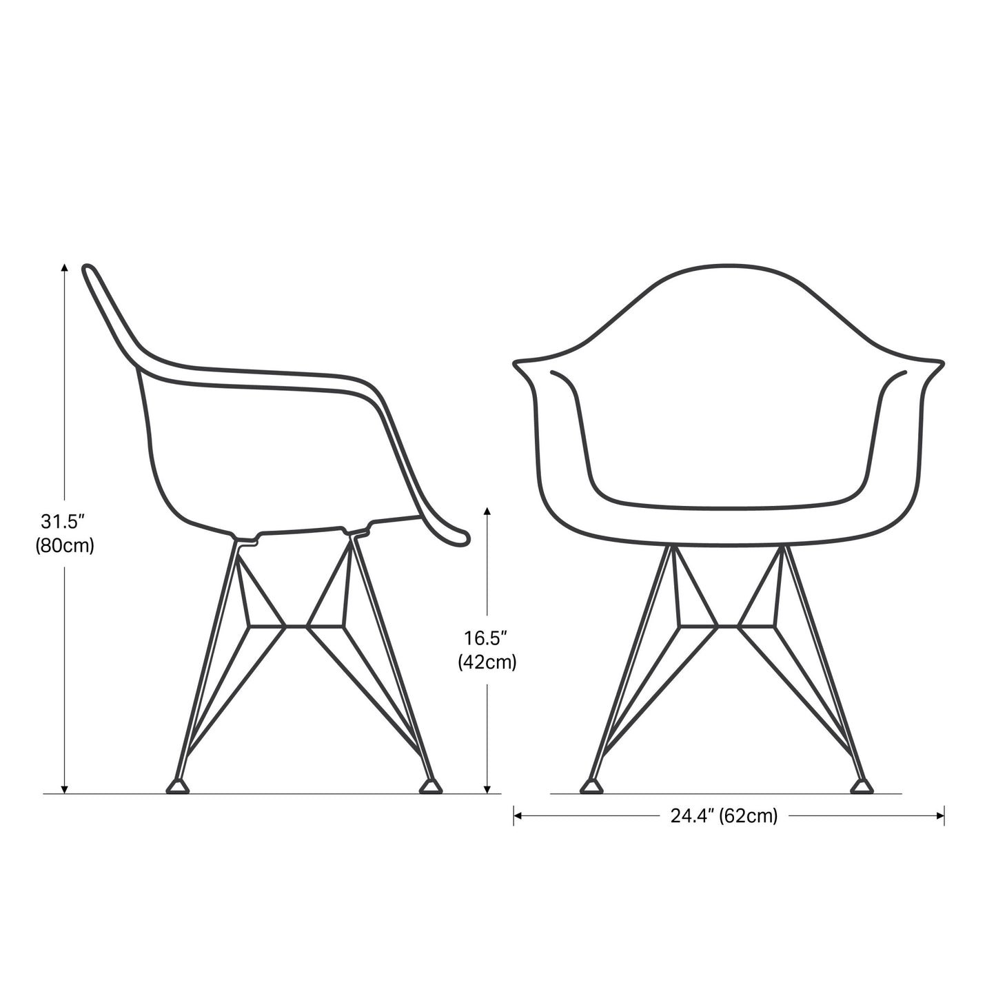 Carbon Fiber Arm Chair - Adult