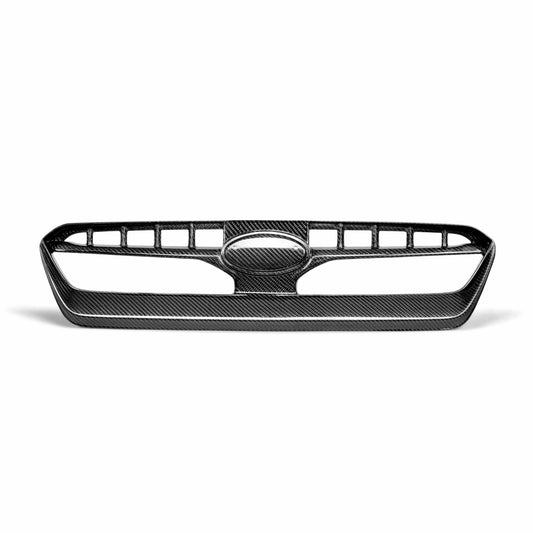 Seibon OEM-style carbon fiber front grille for Subaru WRX STI - view 2