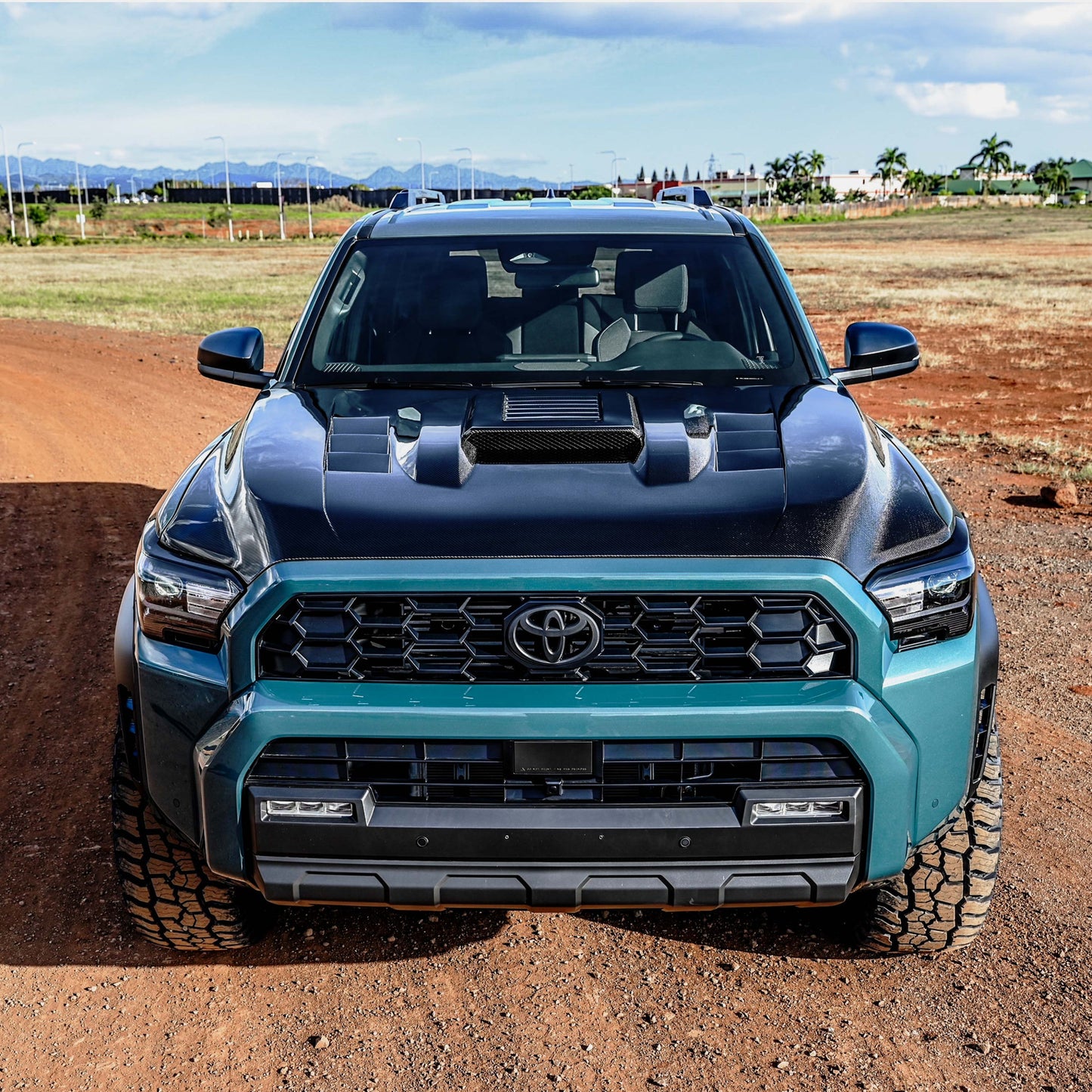 TS-Style Carbon Fiber Hood For 2024-2025 Toyota Tacoma / 2025 Toyota 4Runner