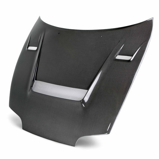 Seibon KB-style carbon fiber hood for Toyota Supra