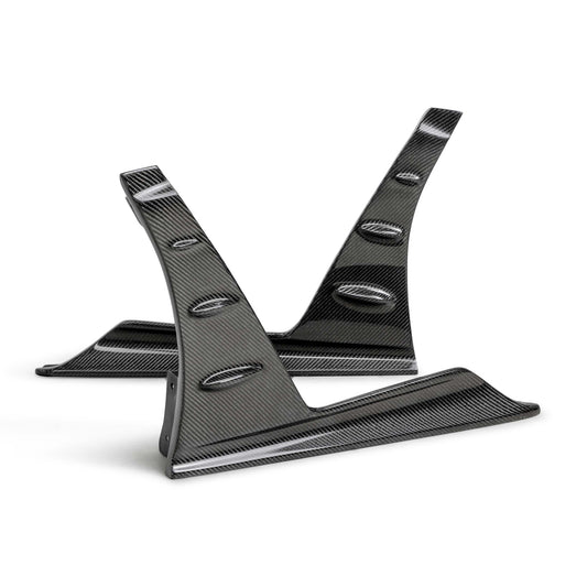 MB-Style Carbon Fiber Front Side Skirt Extensions For 2023-2025 Honda Civic Type R