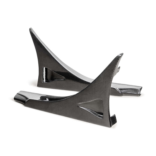 MB-Style Carbon Fiber Rear Side Skirt Extensions For 2023-2025 Honda Civic Type R