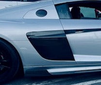 GT4 LMS-Style Side Blades - Wide Vented CARBON FIBER With Grill- Fits All GEN 2