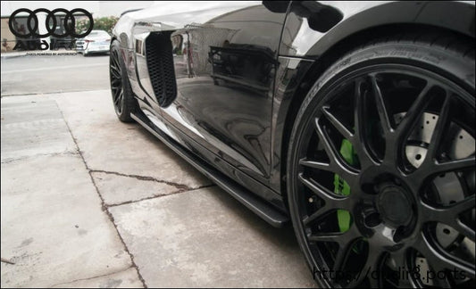 2-Piece Side Skirt Splitter / Fits R8 Coupe & Spyder V8/v10 2007-2015 Skirts