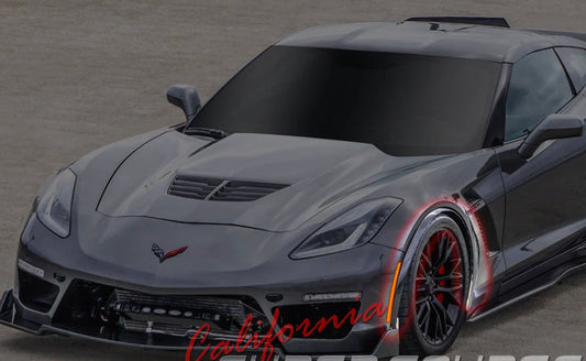 Z06 Carbon Fiber Front Fender Moldings for Chevrolet Corvette C7 2014-2019