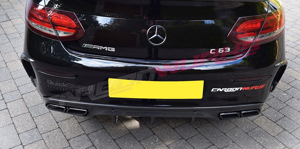 MERCEDES C63 COUPE & CONVERTIBLE CARBON FIBRE REAR DIFFUSER