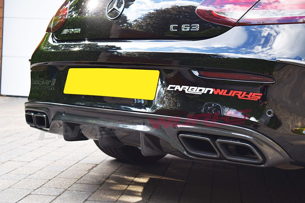 MERCEDES C63 COUPE & CONVERTIBLE CARBON FIBRE REAR DIFFUSER