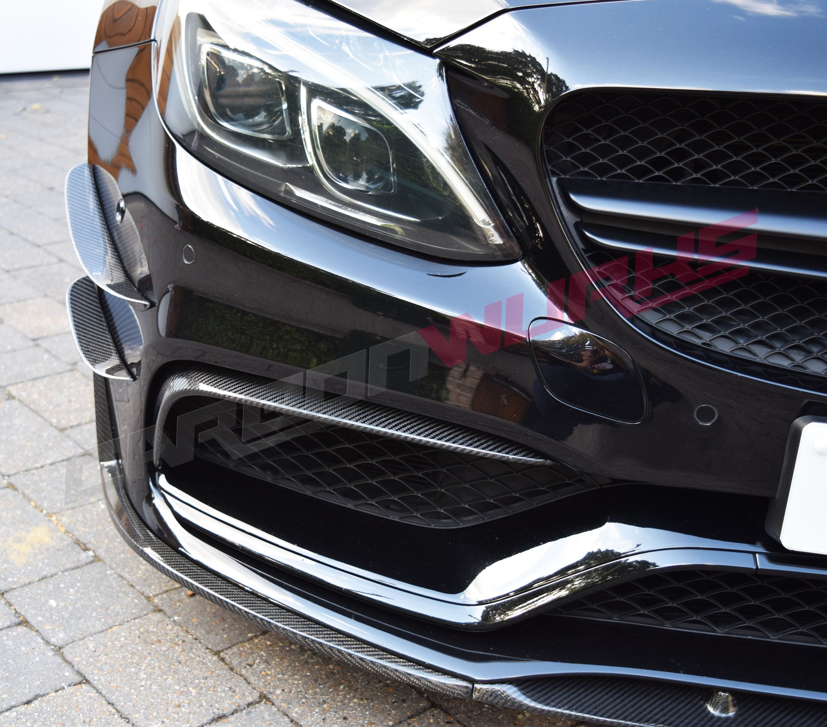 Front Bumper Canards | Mercedes-AMG C63 | Carbonwurks – AUTOBUNCH®