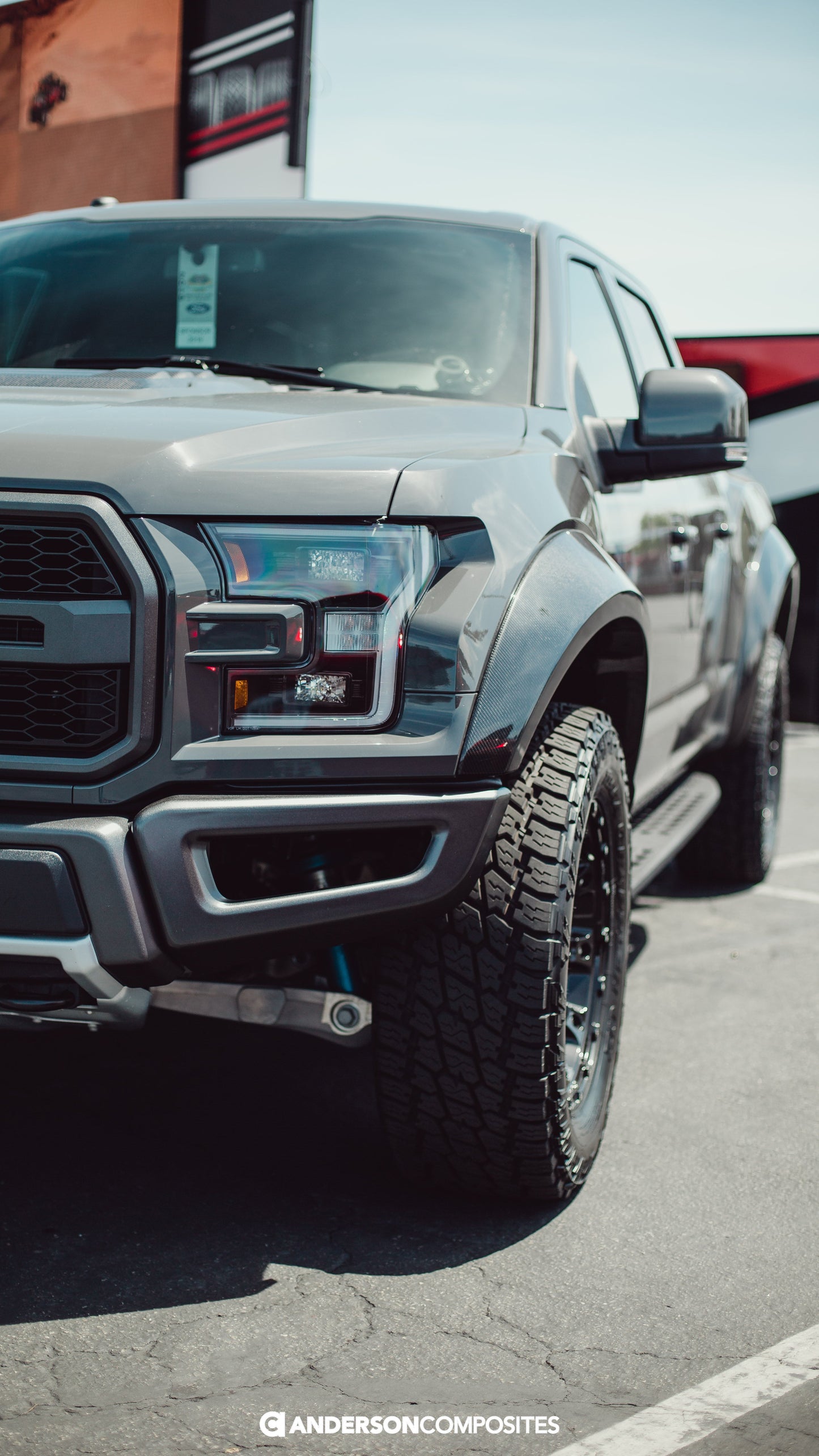 2017-2020 FORD RAPTOR CARBON FIBER TYPE-WIDE FRONT FENDER FLARES (PAIR)