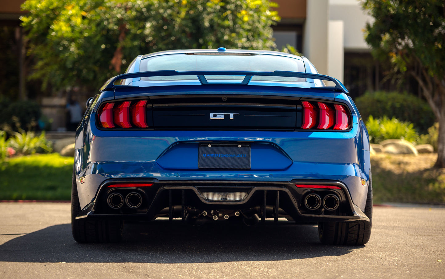 2018 - 2023 FORD MUSTANG TYPE-AR CARBON FIBER QUAD TIP REAR DIFFUSER