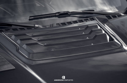 2017-2020 FORD RAPTOR TYPE-OE CARBON FIBER HOOD VENT (Louver)