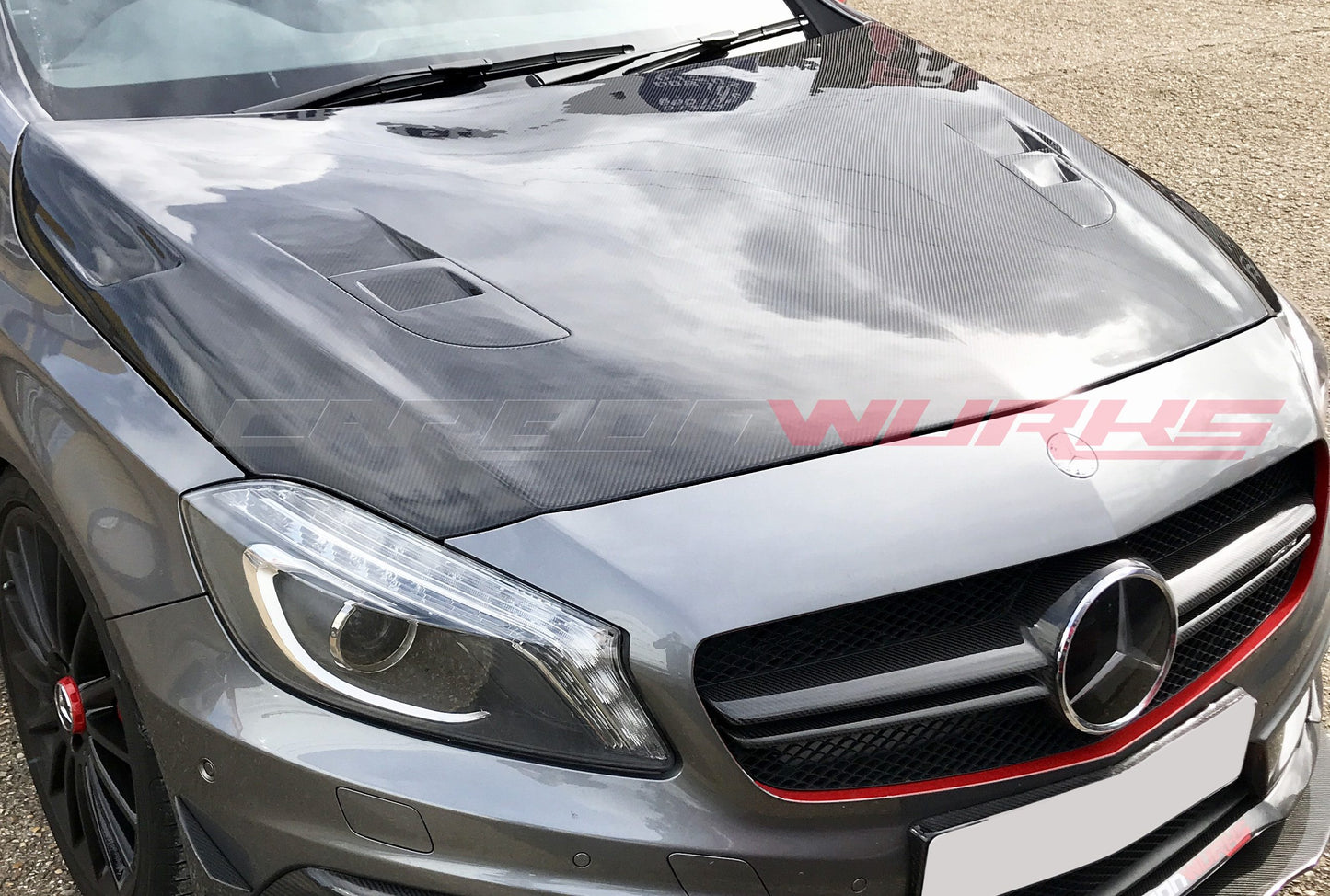 MERCEDES A-CLASS CARBON FIBRE VENTED BONNET