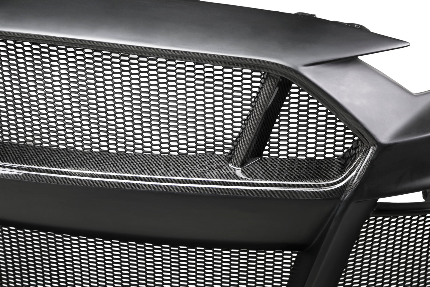 2018 - 2023 Ford Mustang Type-ST (GT500 Style) Fiberglass Front Bumper with Carbon Fiber Grille/Front Lip