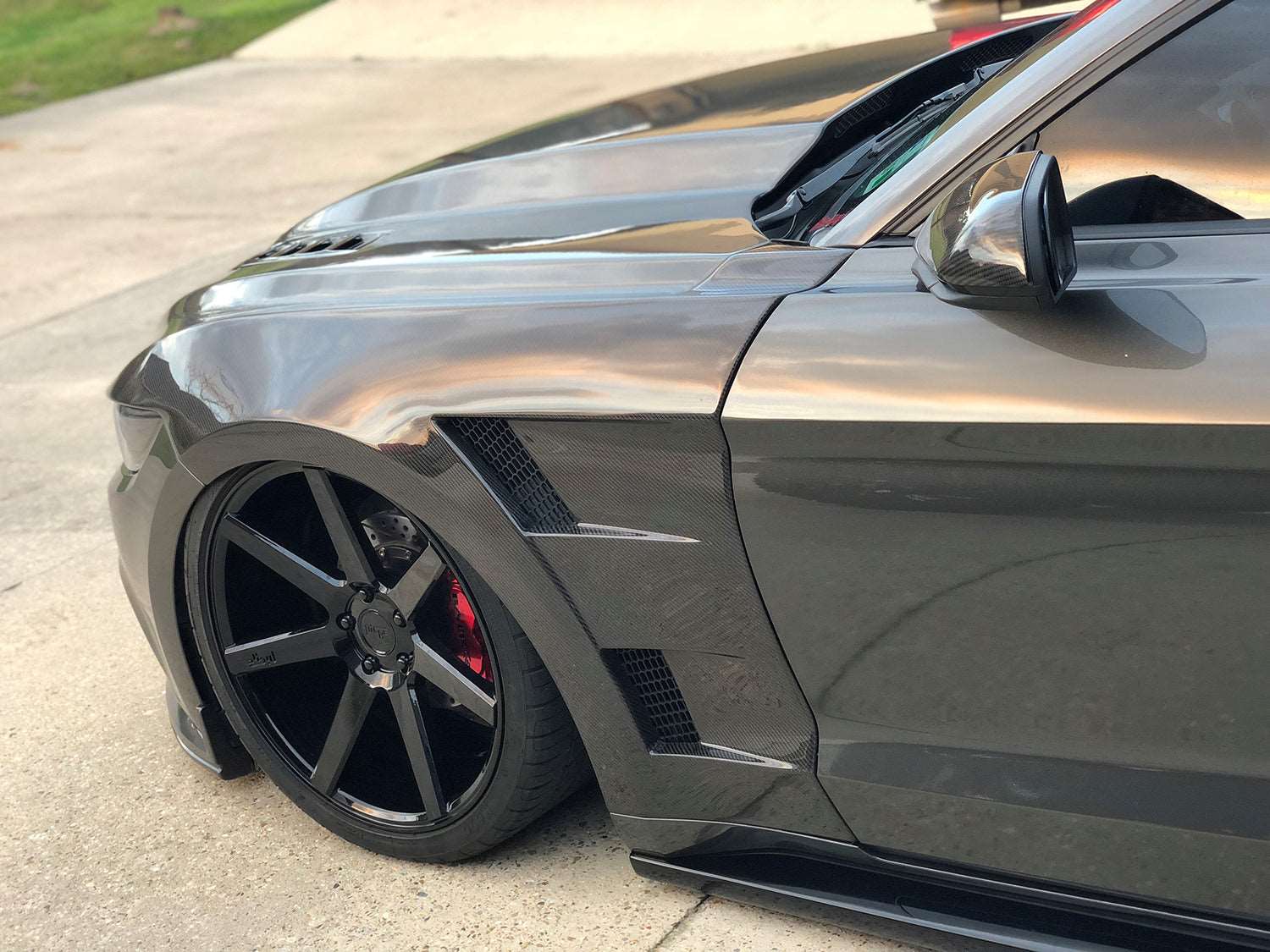 2015 - 2017 Mustang Carbon Fiber Type-AT Front Fenders (Pair)