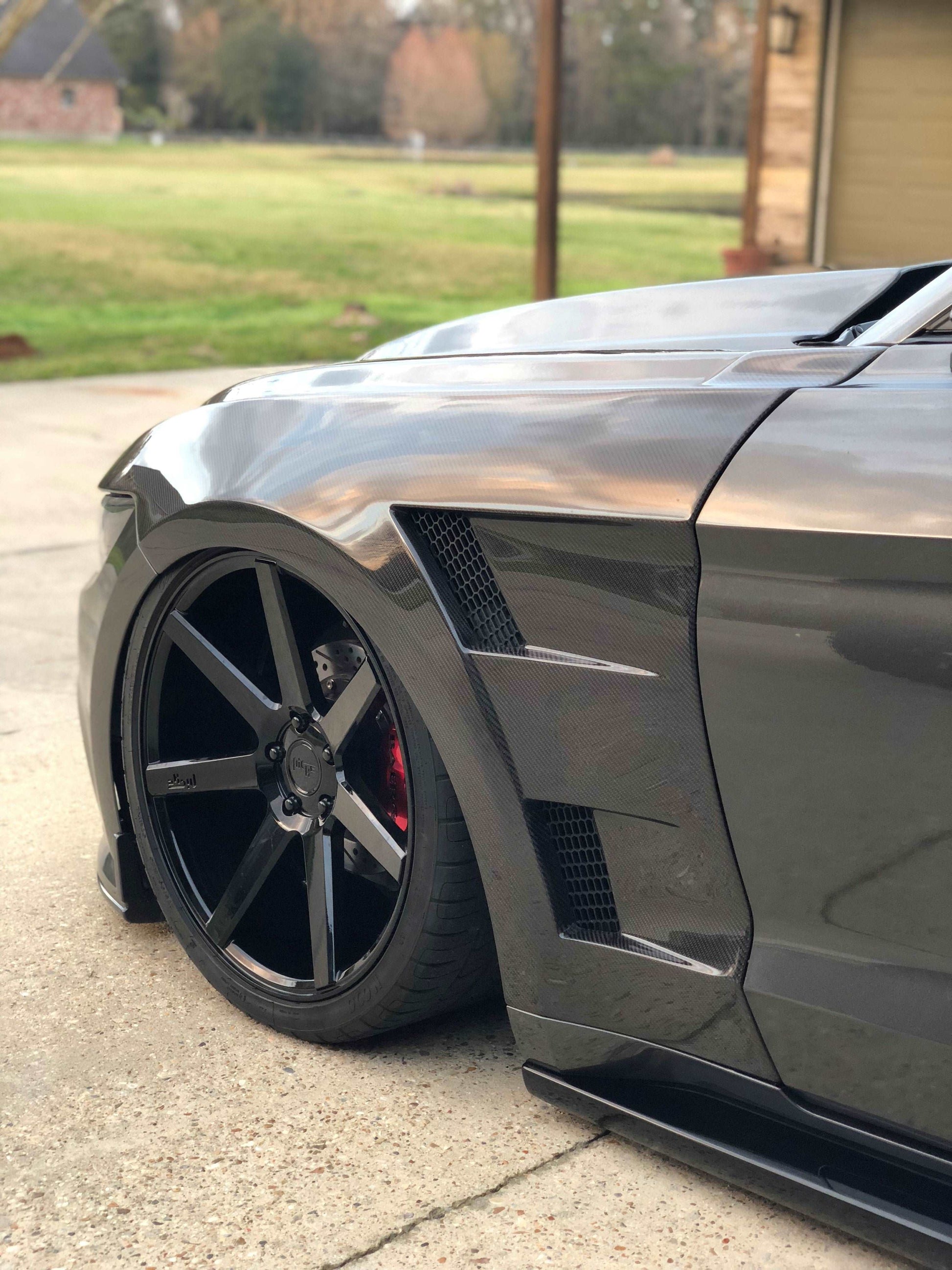 2015 - 2017 Mustang Carbon Fiber Type-AT Front Fenders (Pair)