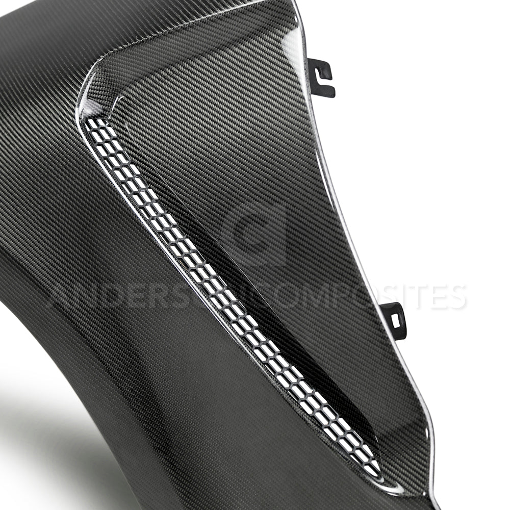 2018 - 2023 FORD MUSTANG GT350 STYLE CARBON FIBER FENDERS (PAIR)