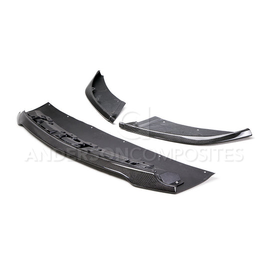 Anderson Composites 3-piece carbon fiber front splitter for Mustang GT350