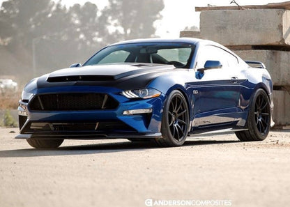 2018 - 2023 FORD MUSTANG TYPE-AR CARBON FIBER FRONT CHIN SPLITTER (PP1)