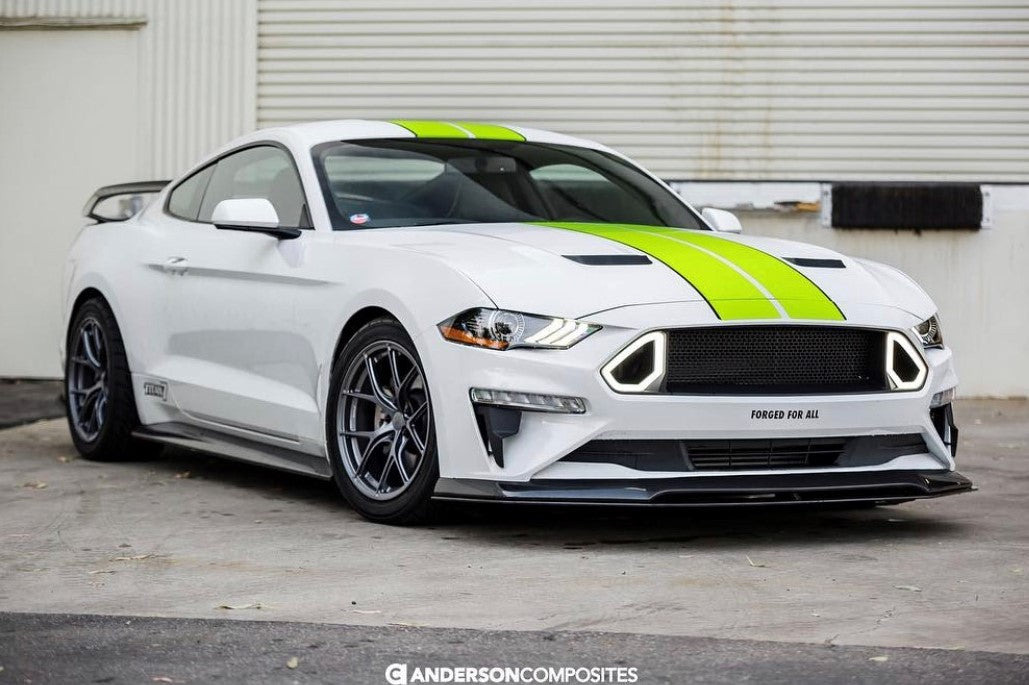 2018 - 2023 FORD MUSTANG TYPE-AR CARBON FIBER FRONT CHIN SPLITTER (PP1)