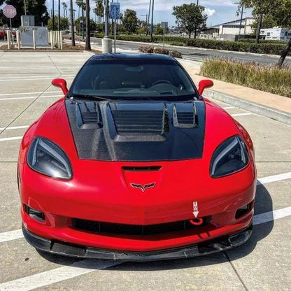 2005 - 2013 CORVETTE "WORLD CHALLENGE" STYLE VENTED CARBON FIBER HOOD