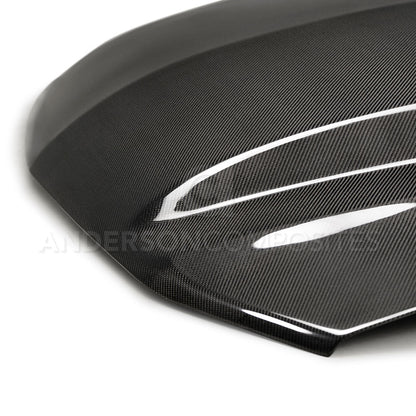 Type-CJ carbon fiber cowl hood for 2010-2012 Ford Mustang