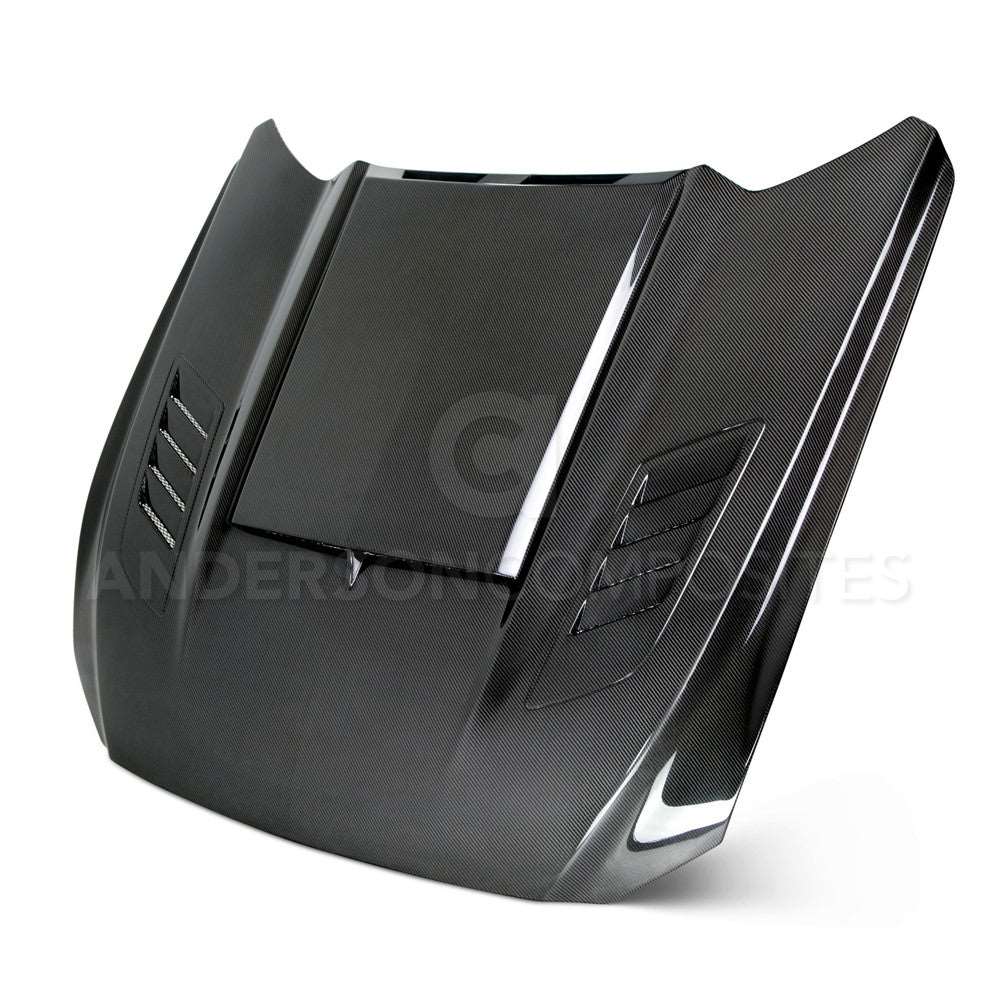 2015 - 2017 Mustang Double Sided Carbon Fiber Ram Air Hood