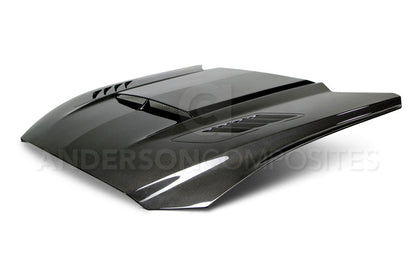 2015 - 2017 Mustang Double Sided Carbon Fiber Ram Air Hood