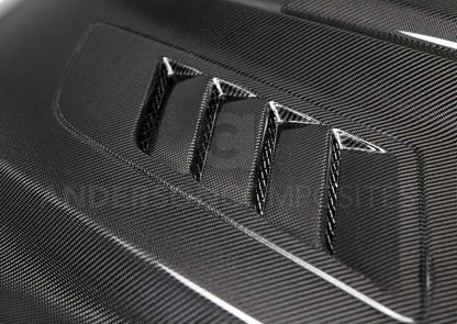 2015 - 2017 Mustang Double Sided Carbon Fiber Ram Air Hood