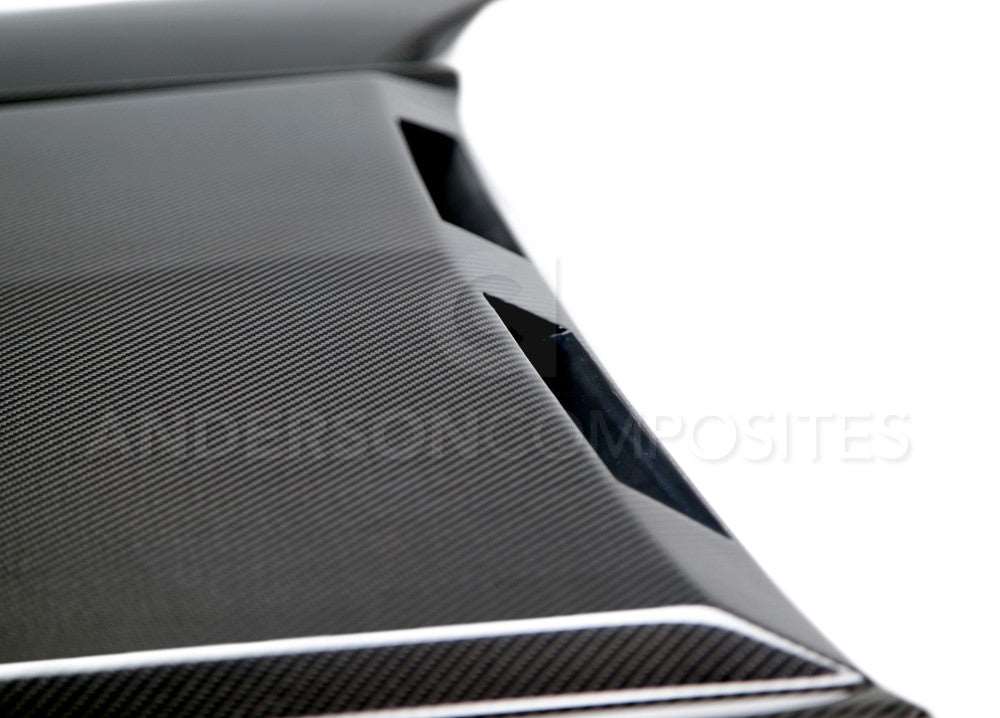 2015 - 2017 Mustang Double Sided Carbon Fiber Ram Air Hood