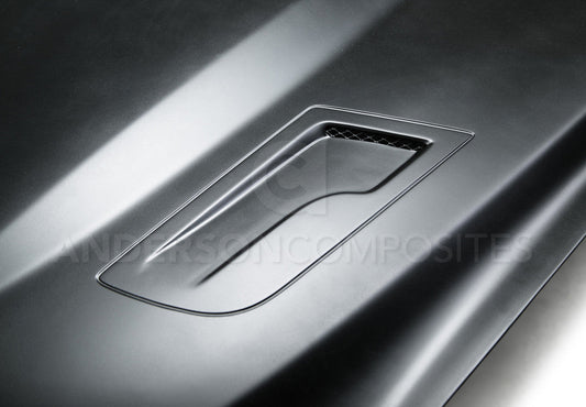 Anderson Composites Type-GTH fiberglass hood for Ford Mustang – view 2