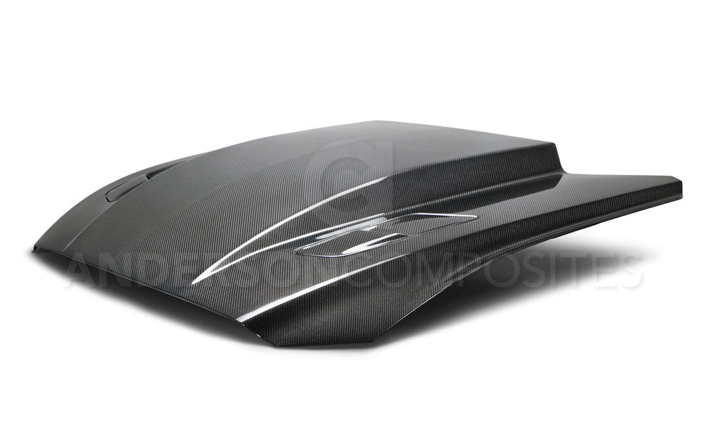 2015 - 2017 Mustang Double-Sided Carbon Fiber Cowl Hood